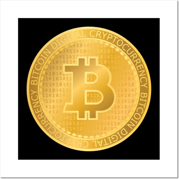 Bitcoin BTC Crypto Digital Gold Wall Art by BitcoinSweatshirts